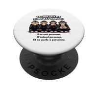 Le 4ème Singe est apparu - Humour Smartphone PopSockets PopGrip Adhésif