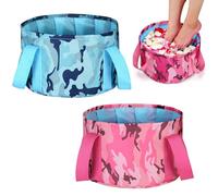 Le Bain À Pied En 2 Pièces, Le Bain De Pieds Portables, Le Bain De Pied Pliable, Les Accessoires De Soins Aux Pieds, Peuvent Être Utilisés Pour Les Voyages, Le Camping Et Les Voyages D'Affaires.