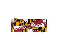 Le bandeau à nœud imprimé drapeau de l'État du Maryland s'adapte à toutes les tenues pour bébés, tout-petits et enfants
