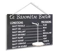 LE BAROMETRE BRETON - Le Véritable Indicateur Météo Marin Original, Décoration de Jardin ou Maison, Galet 100% Infaillible, Idée Cadeau Humour et Drôle, Fabrication Artisanale Française.