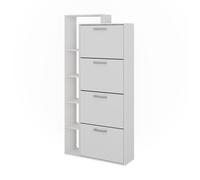 Le basculeur à chaussures Orlando 80x166.1cm avec 4 compartiments Blanc Vicco 53240