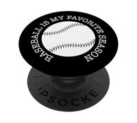 Le Baseball est ma Saison préférée, Fan de Sports Amusants PopSockets PopGrip Adhésif