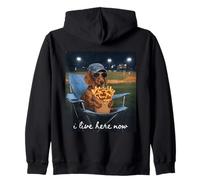 Le Baseball pour Chiens Teckel Je vis Ici Maintenant est drôle Sweat à Capuche