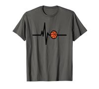 Le Basket Est Ma Thérapie Ligne De Fréquence Cardiaque T-Shirt