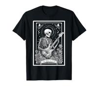 Le Bassiste, Bassiste, Guitariste, Guitare, Carte de Tarot, Squelette T-Shirt