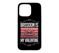 Le basson est Mon Amour drôle Contre la Saint-Valentin en Forme de cœur Coque pour iPhone 15 Pro Max