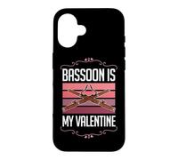 Le basson est Mon Amour drôle Contre la Saint-Valentin en Forme de cœur Coque pour iPhone 16