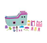 Gabby's Dollhouse Gabby et la Maison Magique - Gabby Dollhouse - Bateau De Croisière - 2 Figurines Et 16 Accessoires - Effets Lumineux - Dessin Animé Jouet Maison De Poupée - Jouet Enfant 3 Ans Et +