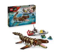 LEGO Jurassic World 76974 Le bateau en mission et le mosasaure en briques