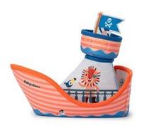 LILLIPUTIENS - Bateau Pirate pour Le Bain - Jouet Aquatique en néoprène avec Personnages détachables - Bateau Flottant, Stimulation de la motricité et de l’Imagination - Dès 12 Mois- 83504