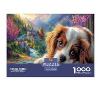 Le Beagle de Charlie KingPuzzle 1000 Pieces Cadeau Unique Village de la forêt Défi Jouet À De Qualité Supérieure Peinture Art pour Adultes Et Enfants 52x38cm/1000pcs