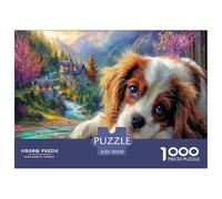 Le Beagle de Charlie KingPuzzle 1000 Pièces Jouet en Bois Cadeau Unique De l'art De La Décoration Village de la forêt Challenge Toy Adultes & Enfants des 14 Ans 70x50cm/1000pcs