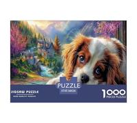 Le Beagle de Charlie KingPuzzle 1000 Pièces Jouet en Bois De l'art De La Décoration Village de la forêt Challenge Toy Adultes & Enfants des 14 Ans 38x26cm/1000pcs