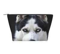 Le Beau Visage de Chien Husky drôle, Trousse de Toilette Trousse de Maquillage Sac à cosmétiques Trousse de Toilette de Voyage Portable