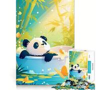 Le bébé Panda et la Jungle Puzzle de Baignoire pour Adolescents 1000 pièces Jeu de logique Passe-Temps à la Maison Découpe précise Cadeau de fête 38x52cm