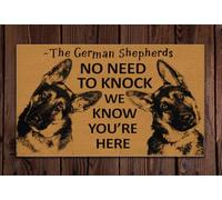 Le Berger Allemand Nous Savons Que Vous Êtes Ici Paillasson D'Entree Absorbant Tapis De Douche Antidérapant Paillasson Intérieur pour Salon Extérieur Cuisine 40X60 Cm