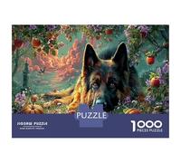 Le Berger Allemand se Repose sous Un Pommier Puzzle 1000 Pièces : Pet Jeux Éducatifs Défiant, pour Adultes, Cadeau Et Décoration Parfaite 70x50cm/1000pcs
