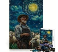 Le Berger sous Un Ciel étoilé Puzzle de 1000 pièces pour Adolescents Jeu cognitif Détente Lente Bordure Premium Choix du Père Noël 50x75cm