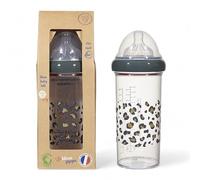 Le Biberon Français - Biberon Anti-Coliques Premium 360ml à Col Large Pour 6 Mois et Plus - Léger et Durable - Tétine à 3 Vitesses en Silicone Pur - BPA, BPS, BPF Free