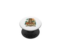Le Big Kahuna Hawaiian Tiki Surf Vintage Tropical PopSockets PopGrip Adhésif