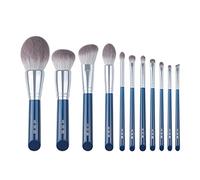 Le bleu ciel 11pcs pinceaux de maquillage en fibre super douce ensemble stylos cosmétiques de qualité for le visage et les yeux