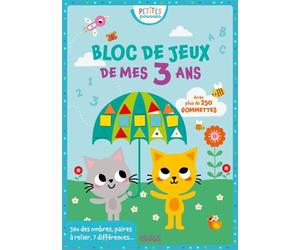 Le bloc de jeux de mes 3 ans avec des gommettes - Isabelle Jacqué - Fleurus - broché - Livre-jeu