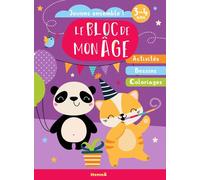 Le bloc de mon âge (3-4 ans) - Jouons ensemble ! (Panda et chat en fête) - Activités - Dessins - Coloriages - Collectif - Hemma - broché - Document jeunesse