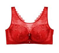 Le body en dentelle blanche est conçu pour les femmes avec une grande taille et une grande poitrine, ce qui leur donne un look. Il n'a pas d'anneaux, ne glisse pas et a une, rouge, M