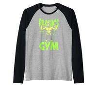 Le Bodybuilder Frankenstein Gym Pose Un Muscle Amusant pour Halloween Manche Raglan