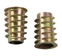 Le bois est intégré à l'écrou, 50 écrous à insert fileté en alliage de zinc for bois, entraînement hexagonal à bride M4-M10(M10x25mm)