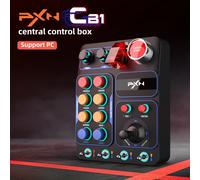 Le boîtier de commande central PXN-CB1 prend en charge les ordinateurs PC, avec lumières RVB personnalisées et 30 boutons programmables PXN-CB1