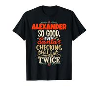 Le Bon Alexander, Le père Noël, Dit Un nom drôle d'Alexander T-Shirt Graphique avec Valeur