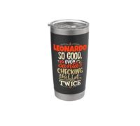 Le bon Leonardo Santa Christmas dit un nom drôle de Leonardo Gobelet isotherme en acier inoxydable double paroi