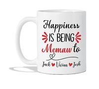 Le Bonheur, C'Est D'Être Grand-Mère. Mug Unique Tasse À Thé Drôle Tasse À Café Idée Cadeau Pour Bureau Collègue Anniversaire 330 Ml