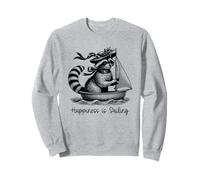 Le bonheur, c'est naviguer sur un joli lac et une plage en été avec un raton laveur Sweatshirt