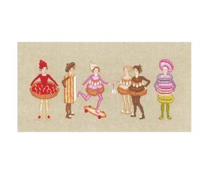 Le Bonheur des Dames Kit de broderie au point de croix Motif gâteau Farandole