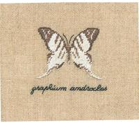 Le Bonheur des Dames Petit Point Kit de point de croix "Papillon Blanc Miniature", compté, 5x5.5cm