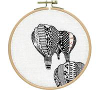 Le Bonheur des Dames Petit Point paquet à broder "Montgolfière", motif à compter, diam. 15cm
