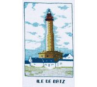 Le Bonheur des Dames point de croix set "Phare de l'île de Batz", motif à compter, 10,5x17,5cm