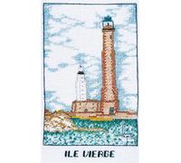 Le Bonheur des Dames set de broderie au point de croix "Phare de l'île Vierge", 10.5x17.5cm