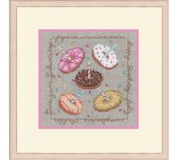 Le Bonheur des Dames set point de croix "Donuts", motif à compter, 13x12,5cm