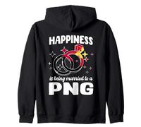 Le Bonheur est d'être marié à Un Mariage PNG en Papouasie-Nouvelle-Guinée Sweat à Capuche