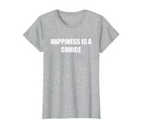 Le Bonheur est Un Choix T-Shirt, Femme, Gris Chiné, S