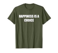 Le Bonheur est Un Choix T-Shirt, Homme, Olive, S