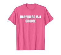 Le Bonheur est Un Choix T-Shirt, Homme, Rose Chiné, XL