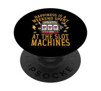 Le bonheur est un week-end passé aux machines à sous PopSockets PopGrip Adhésif