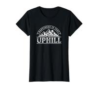Le Bonheur n'est qu'une montée T-Shirt Graphique avec Valeur, Femme, Noir, XL
