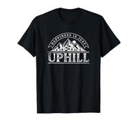 Le Bonheur n'est qu'une montée T-Shirt Graphique avec Valeur, Homme, Noir, XL