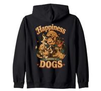 Le Bonheur Parraine par Les Chiens - Design Amoureux des Sweat à Capuche