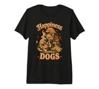 Le Bonheur Parraine par Les Chiens - Design Amoureux des T-Shirt Haut de Gamme